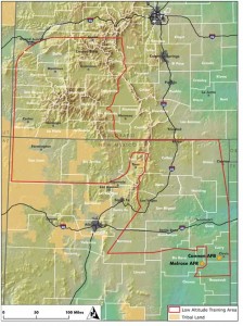 Map of Proposed Cannon afb LATA Fly-Over Area | Peaceful Skies Coalition